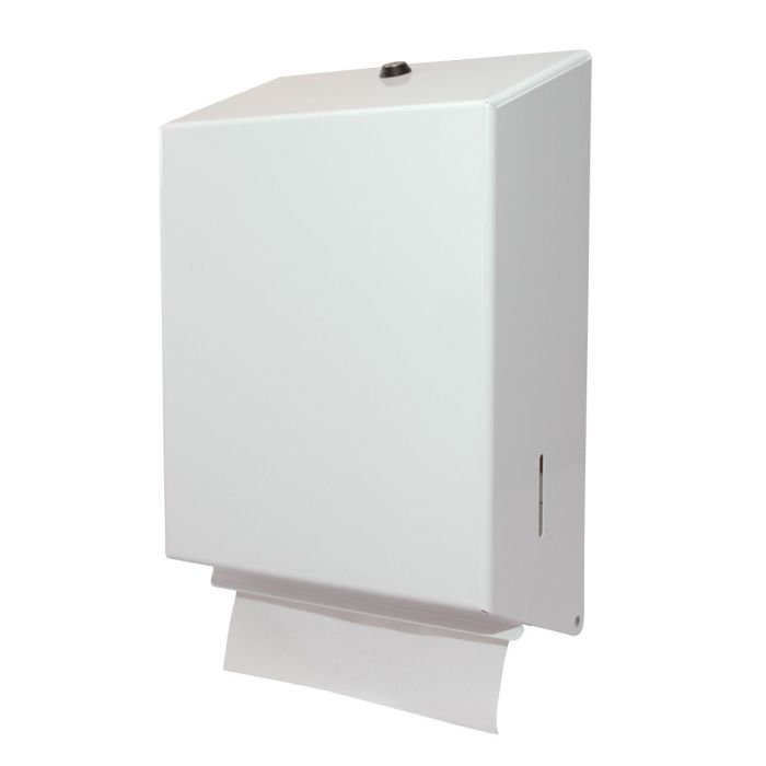 Handdoekdispenser 438180 Staal wit gemoffeld maxi (438180)