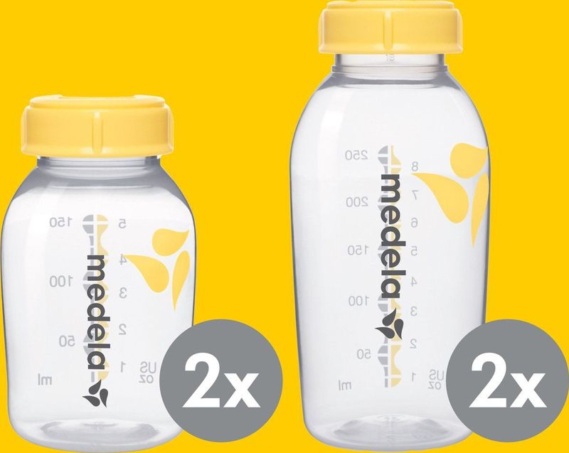 Medela - Voedingsset - 8 Moedermelkbewaarzakjes - 4 Flessen - BPA-Vrij