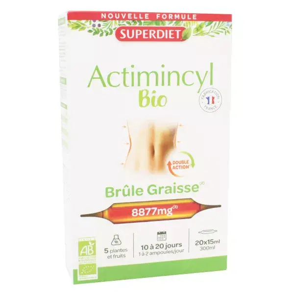 Superdiet Actimincyl Bio Brûle Graisse 20 ampoules