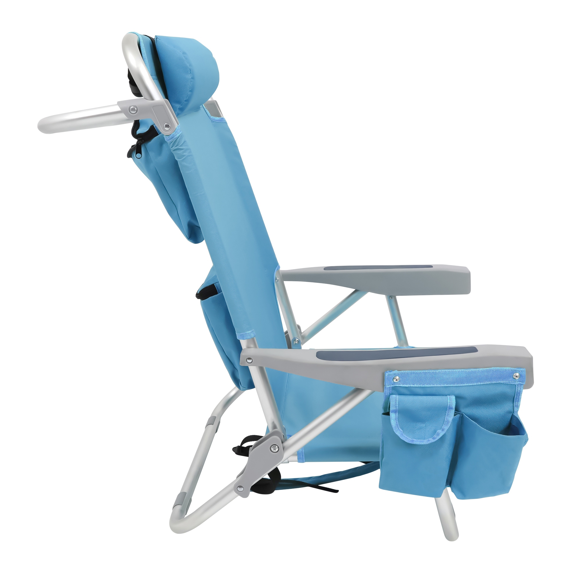 Strandstuhl klappbar 2er Set hellblau