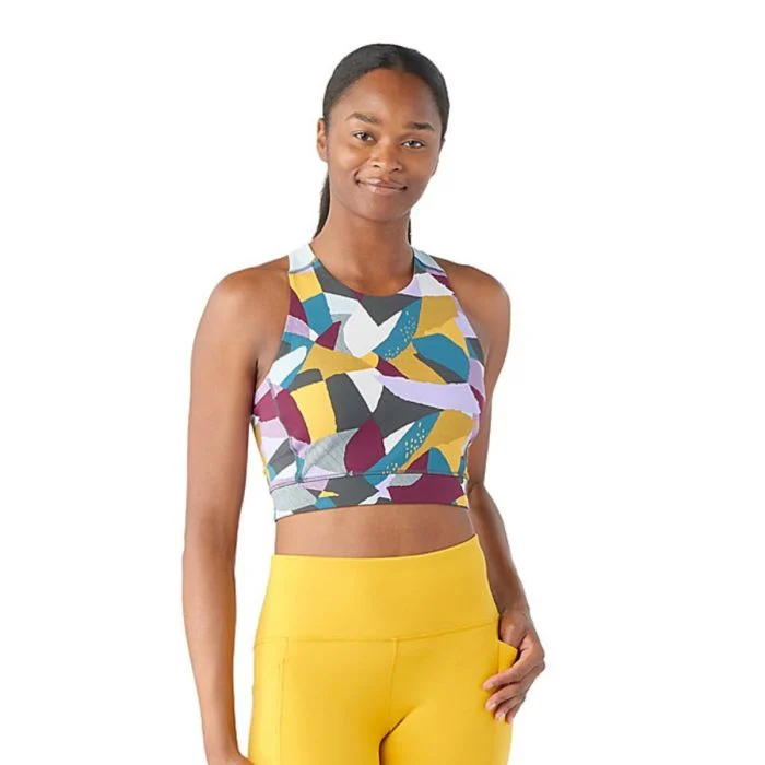 Smartwool Dame BH Active Crop Bra Rød