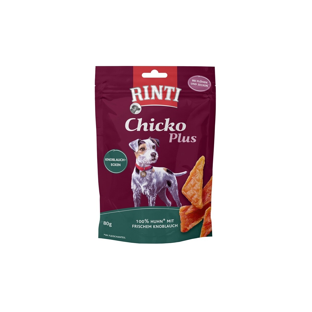 RINTI Chicko Plus Knoblauch-Ecken, Huhn mit Knoblauch 225 g