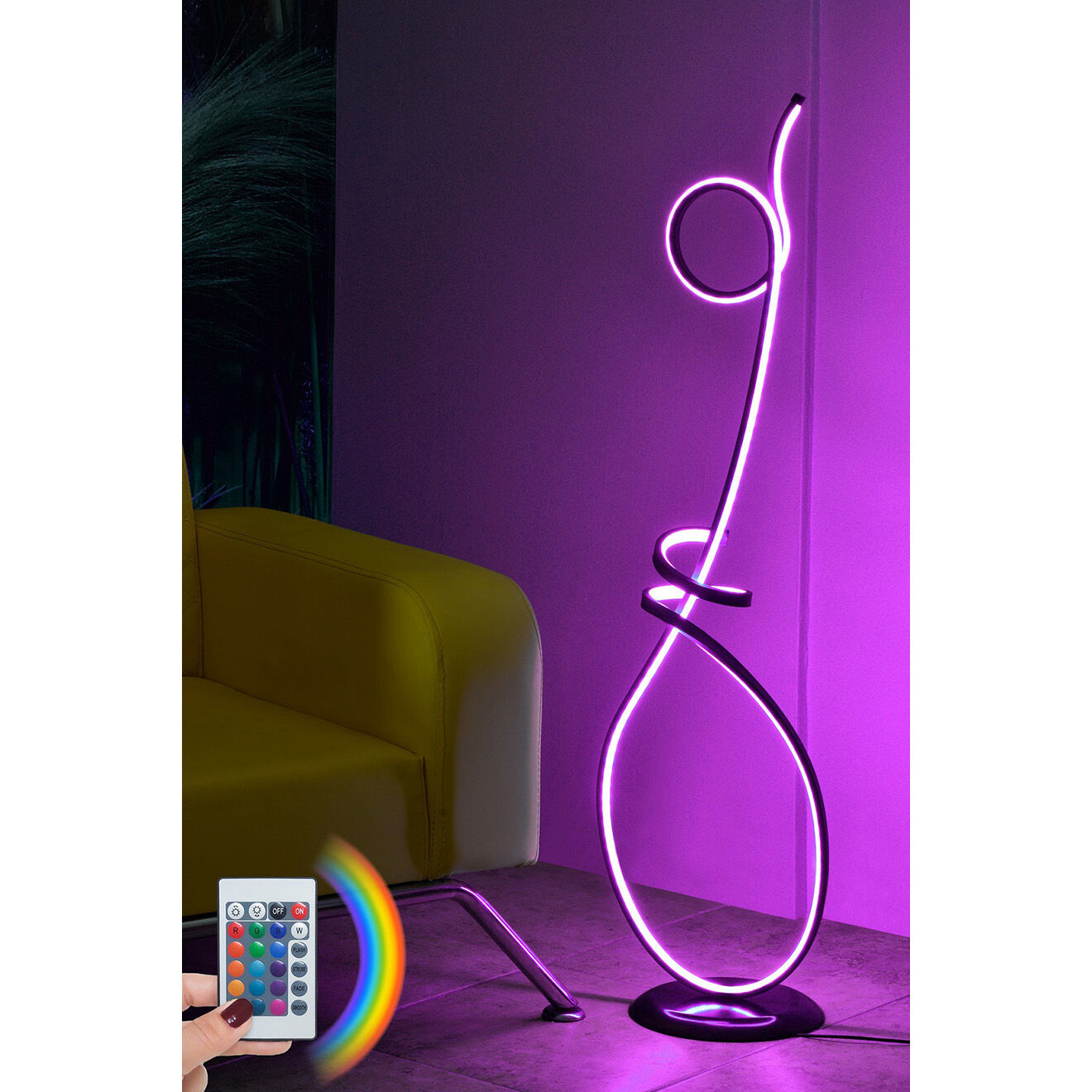 Sheen Lampadaire Picasso multicolore - 30x25x120 cm