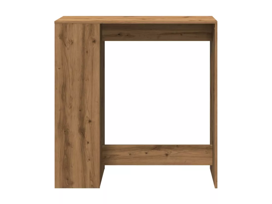 Table de bar avec étagères chêne artisanal bois d'ingénierie