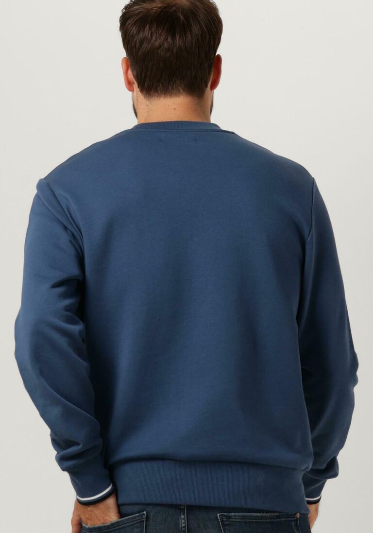 FRED PERRY blauwe fred perry trui crew neck sweatshirt
