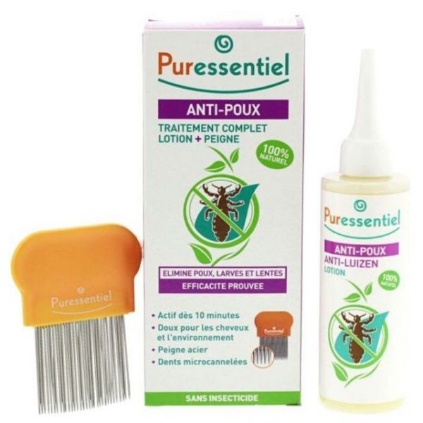 Puressentiel Tratamento Completo Anti-Piolhos 100ml   Pente