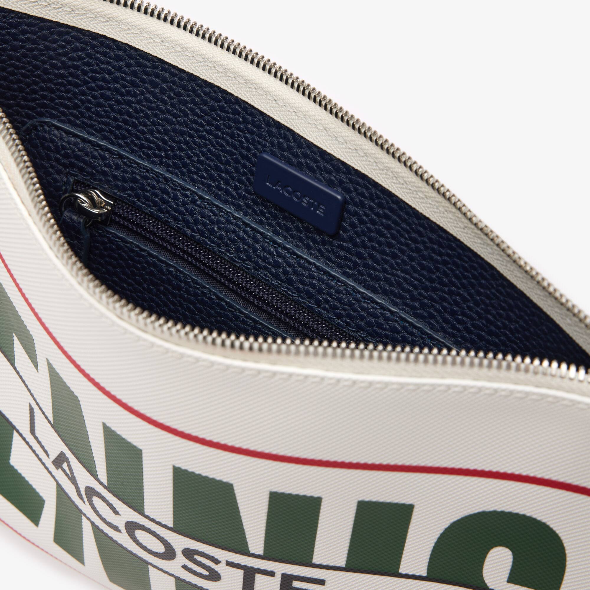 Pochette Anna avec imprimé Tennis en toile enduite Portefeuilles & Petite Maroquinerie - Blanc - Lacoste - Femme