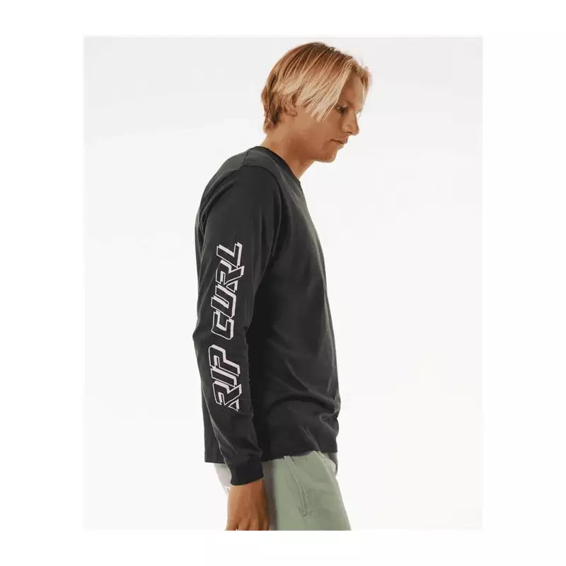 Teeshirt RIPCURL Fade Out Icon L/S Tee Black/Purple