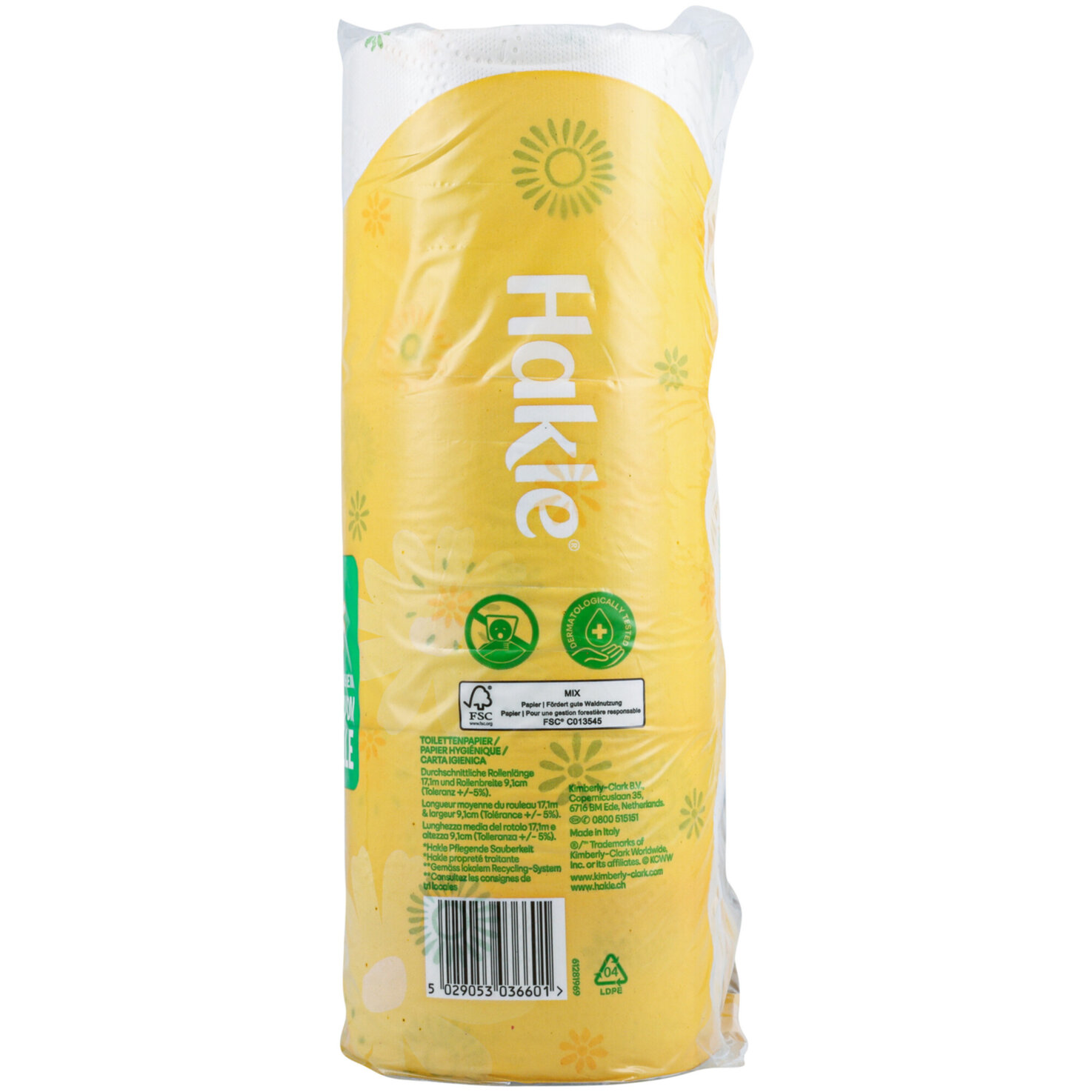 Hakle Pflegende Sauberkeit Toilettenpapier, 9 Rollen
