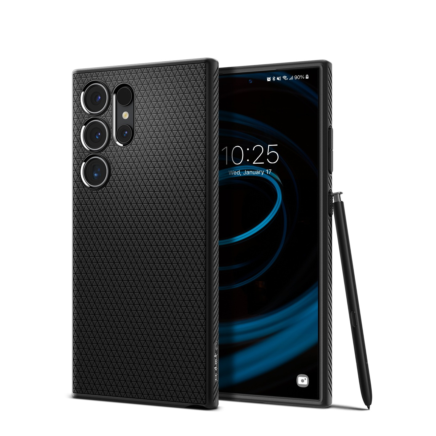 Samsung Galaxy S24 Ultra Liquid Air Case Gummi Hülle (ACS07287) - Schwarz (Matt)