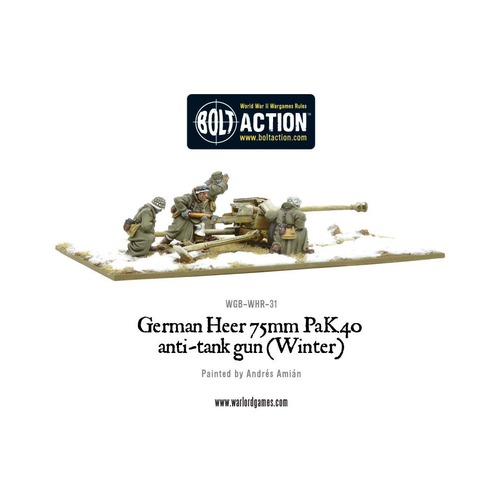 Bolt Action - Heer 75mm Pak 40 anti-tank gun (Winter)