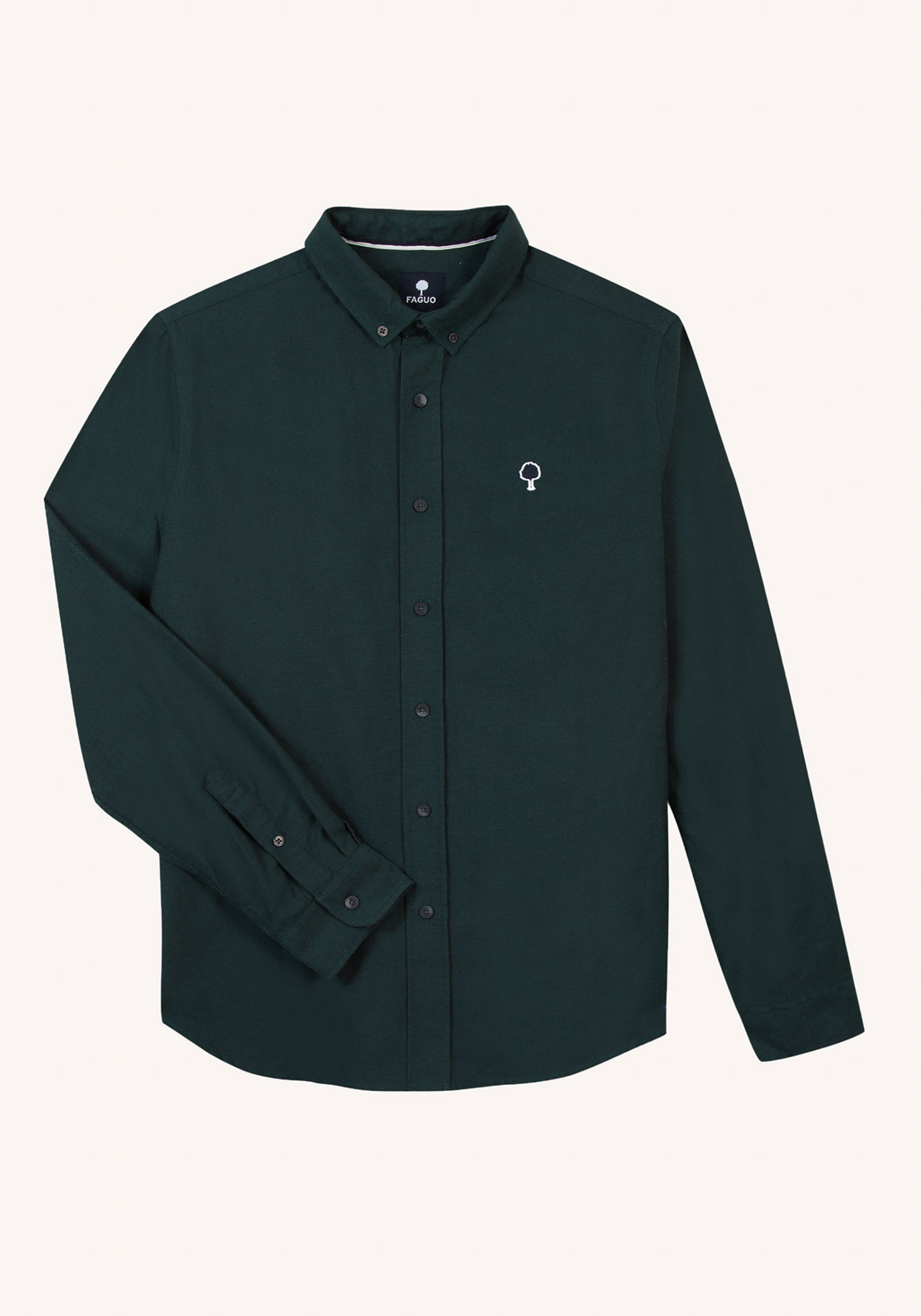 Faguo Hemd Ivoy Shirt Woven Dark Green