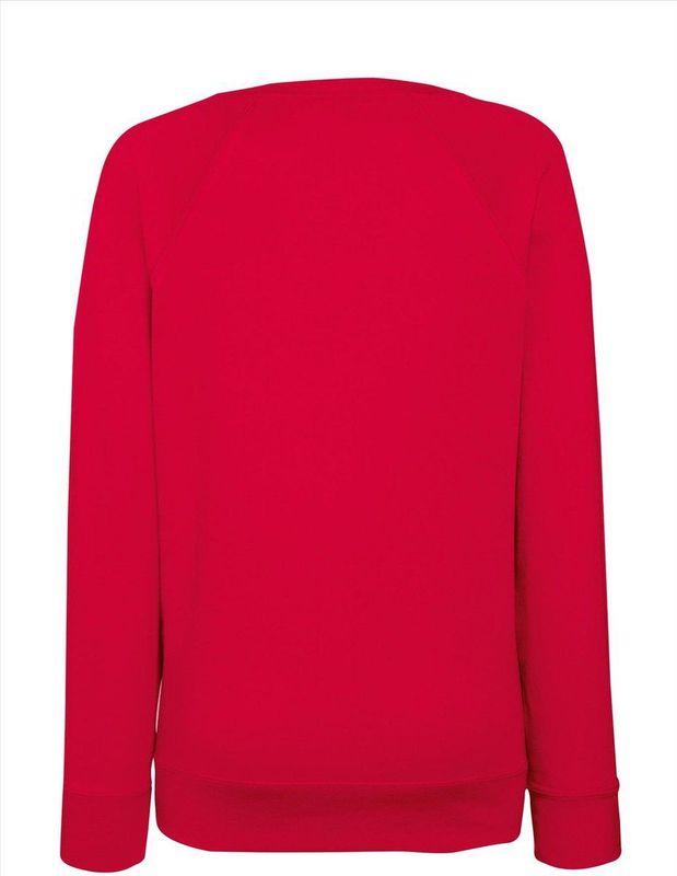 Rode sweater / sweatshirt trui met raglan mouwen en ronde hals voor dames - rood - basic sweaters