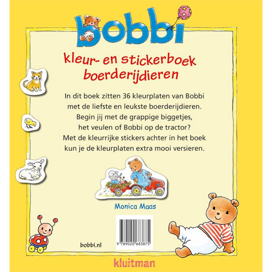 Bobbi kleur- en stickerboek - boerderijdieren