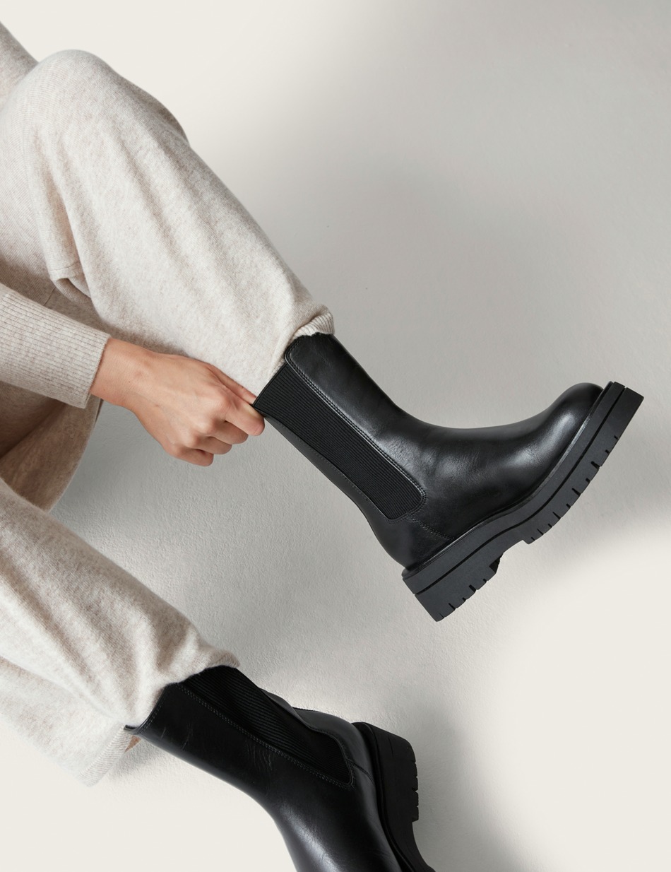 Glattleder Chelsea Boot