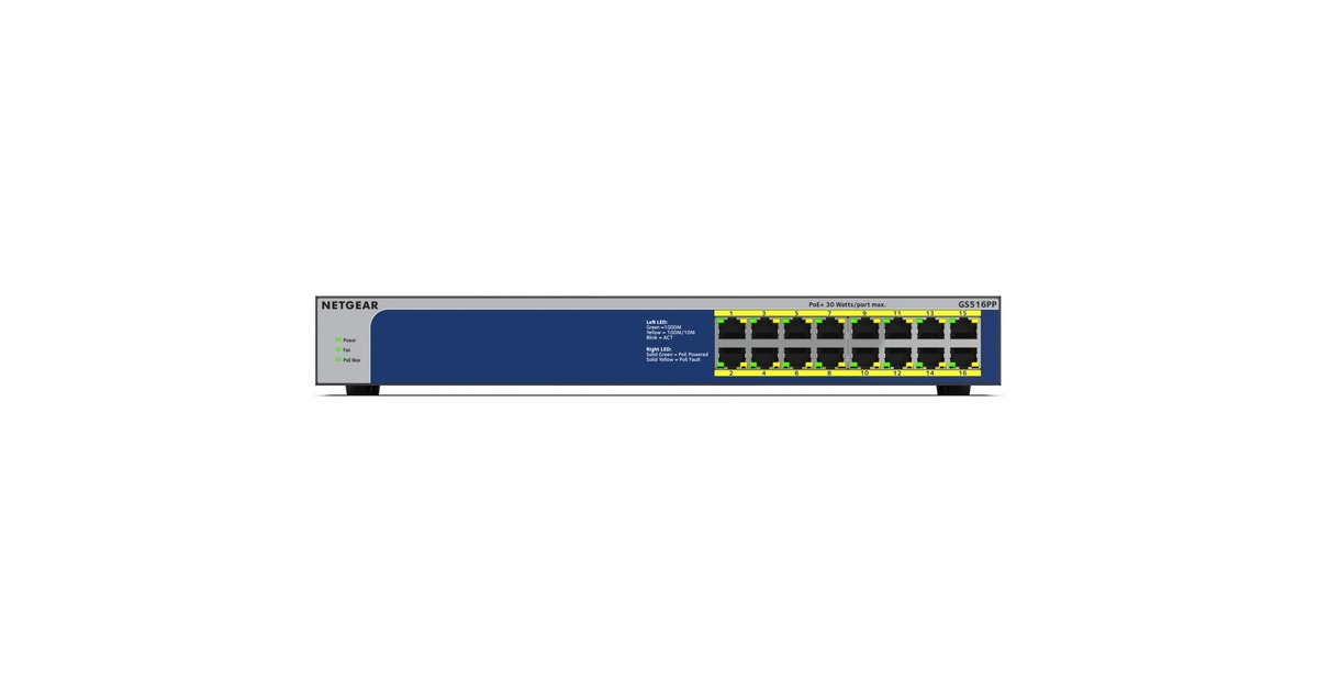 NetgearGS516PP switch