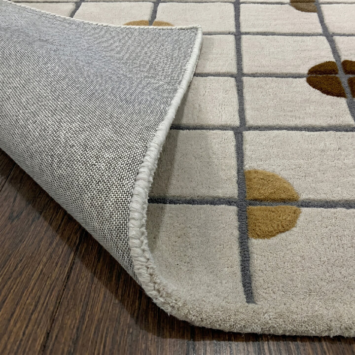 Geometrisch vloerkleed  - Brunello Circles Geel