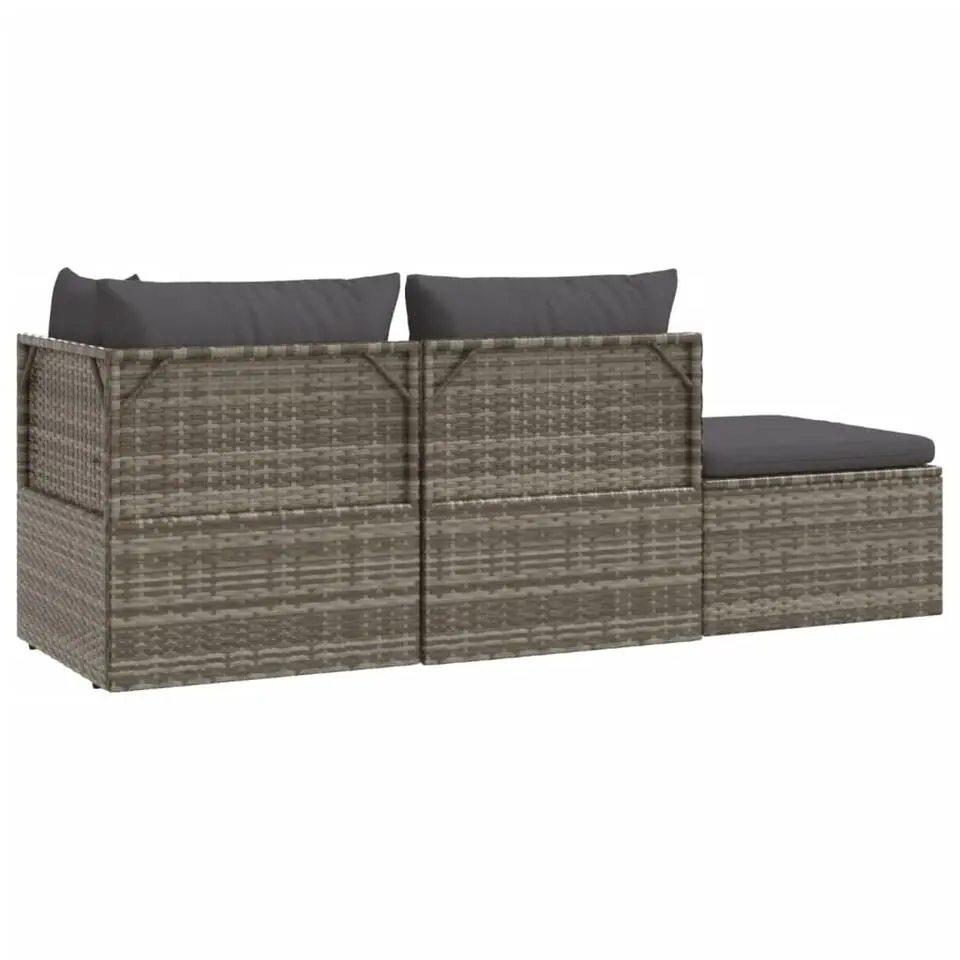 vidaXL - Loungeset - Grijs - Poly rattan