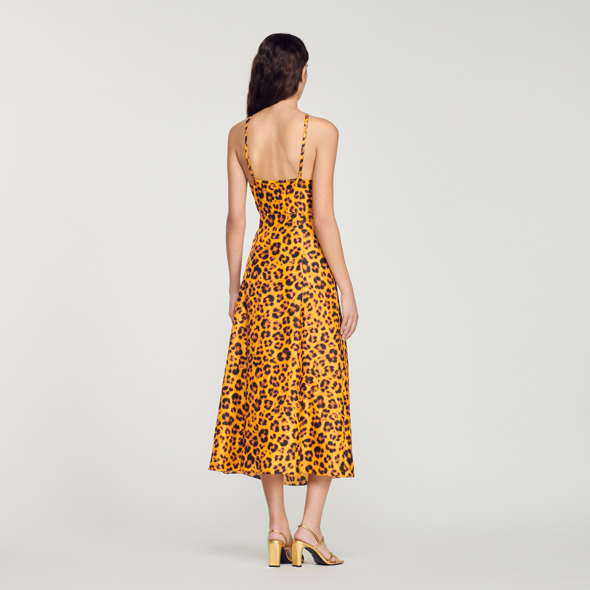 Robe longue imprime leopard