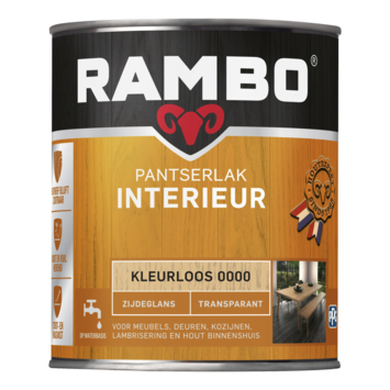 Rambo pantserlak interieur transparant zijdeglans kleurloos 750 ml