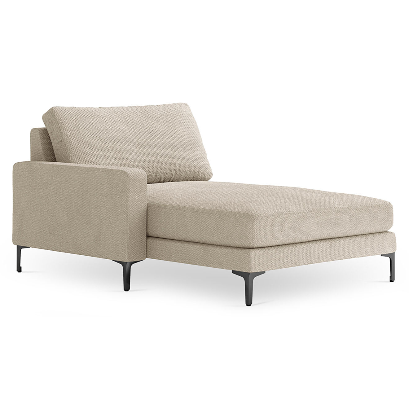 Mazzini Sofas Chaise Longue Gauche Venus beige - 160x104x90 cm