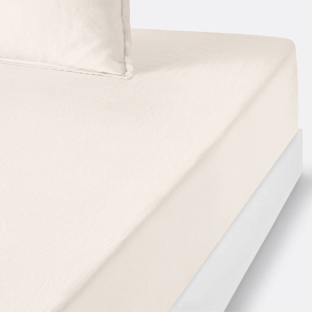 LA REDOUTE INTERIEURS<br>Lençol de linho lavado com elástico, dobra de 35 cm, Linot