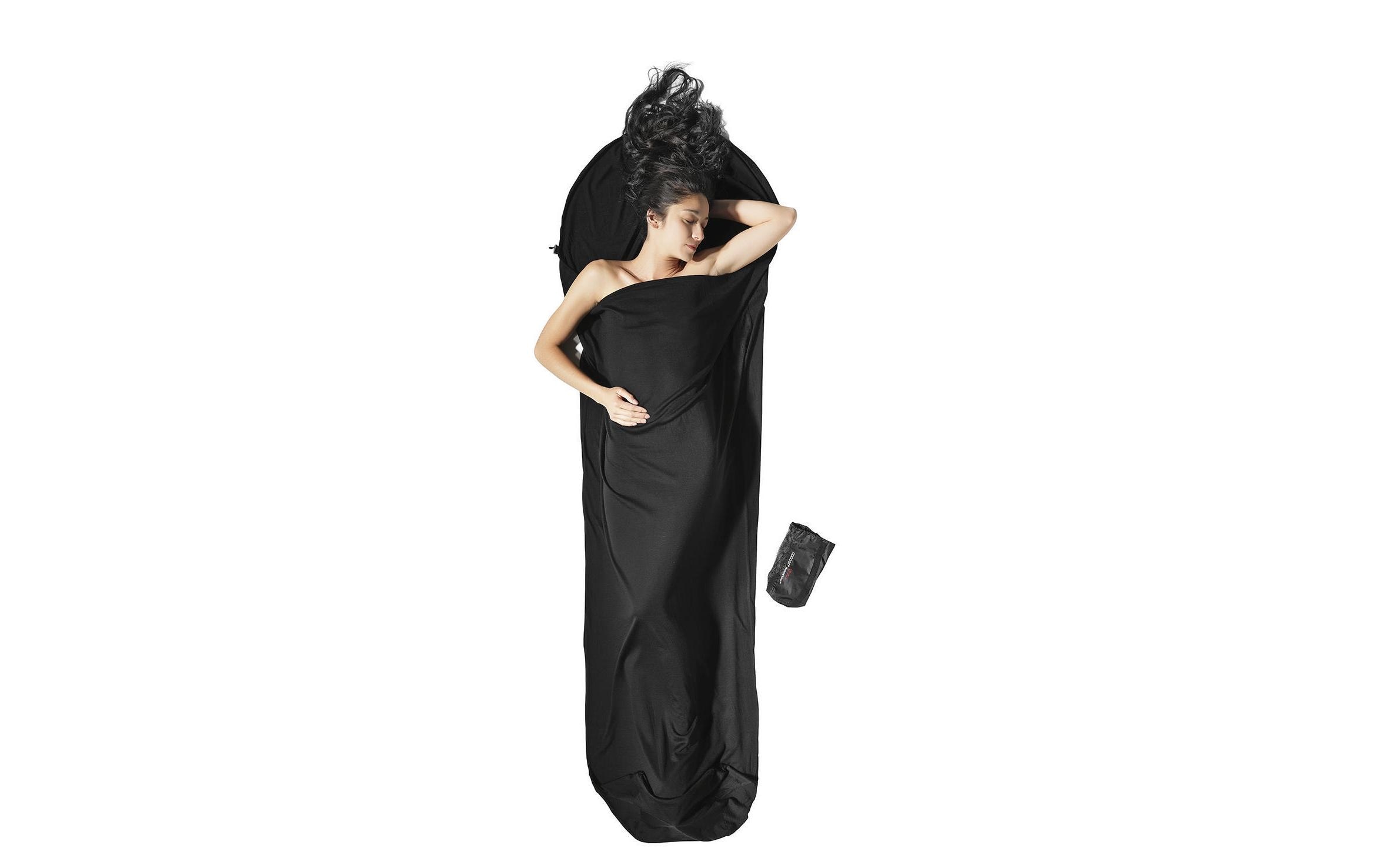 Schlafsackeinlage MummyLiner, Merino, SchwarzInnenschlafsack