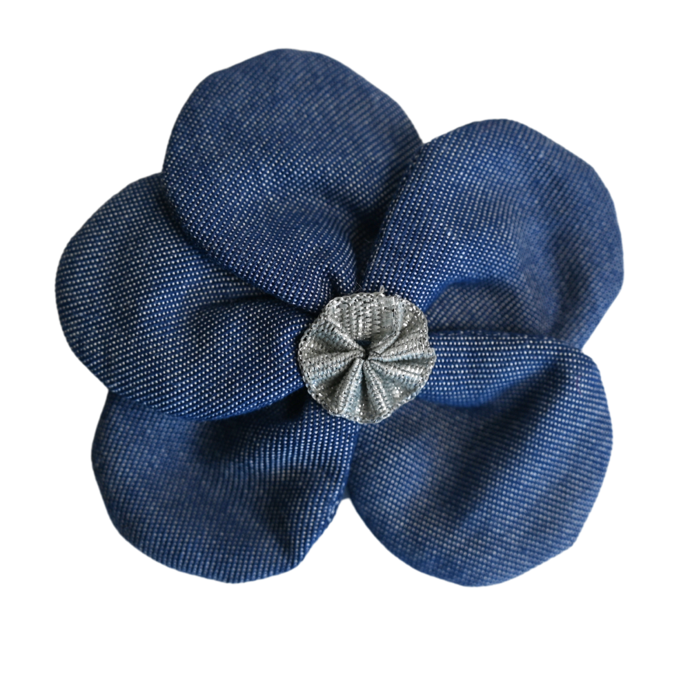 Petite Barrette Pétales De Fleur Jean Fin