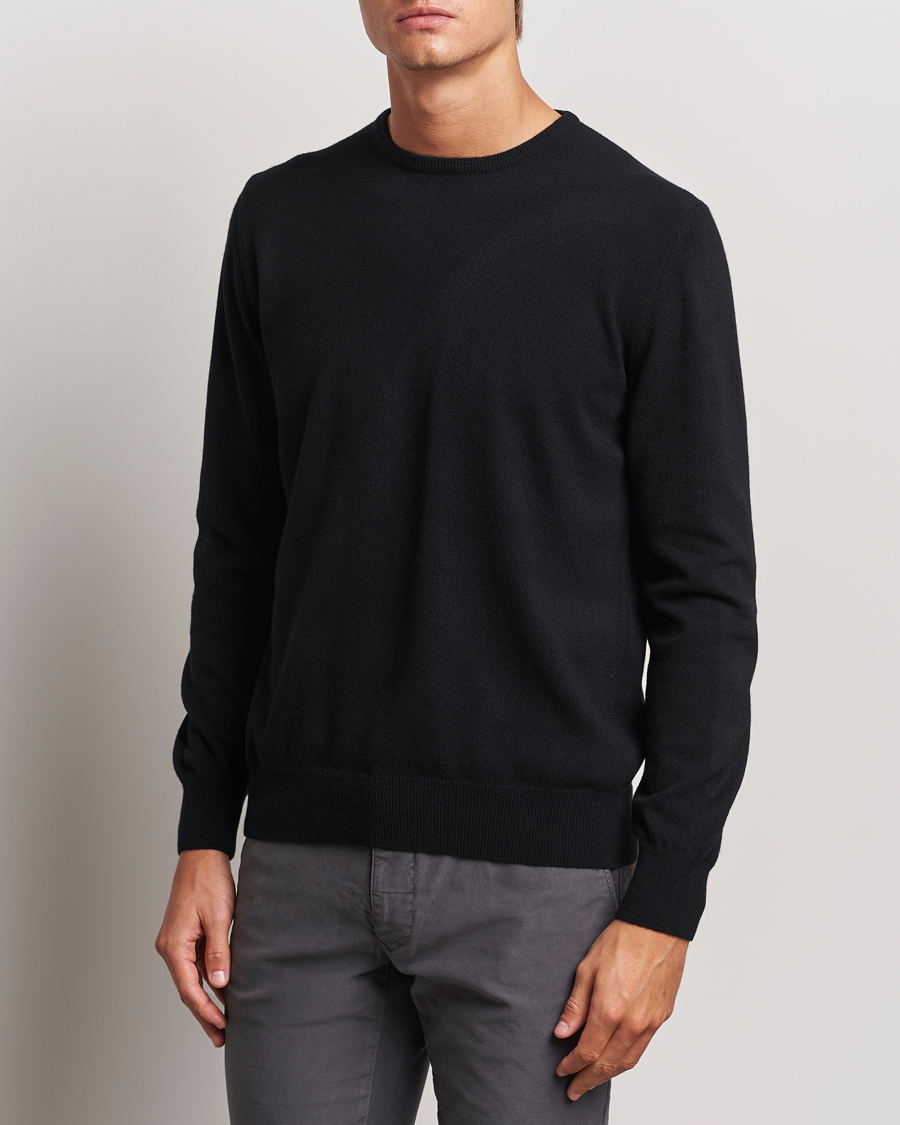 Morgano Wool/Cashmere Crewneck Black