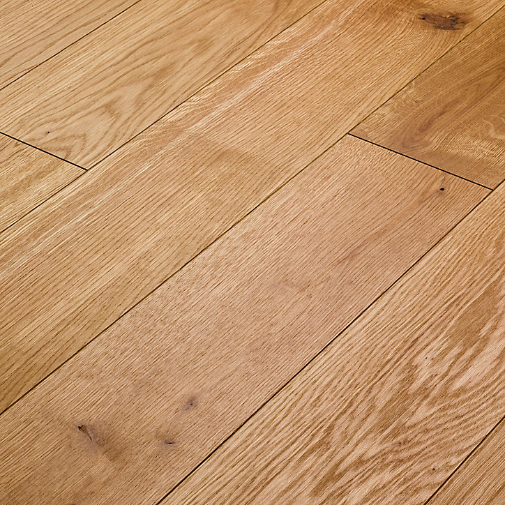 Parquet contrecollé clipsable Visby L en chêne huilé blond compatible pièces humides