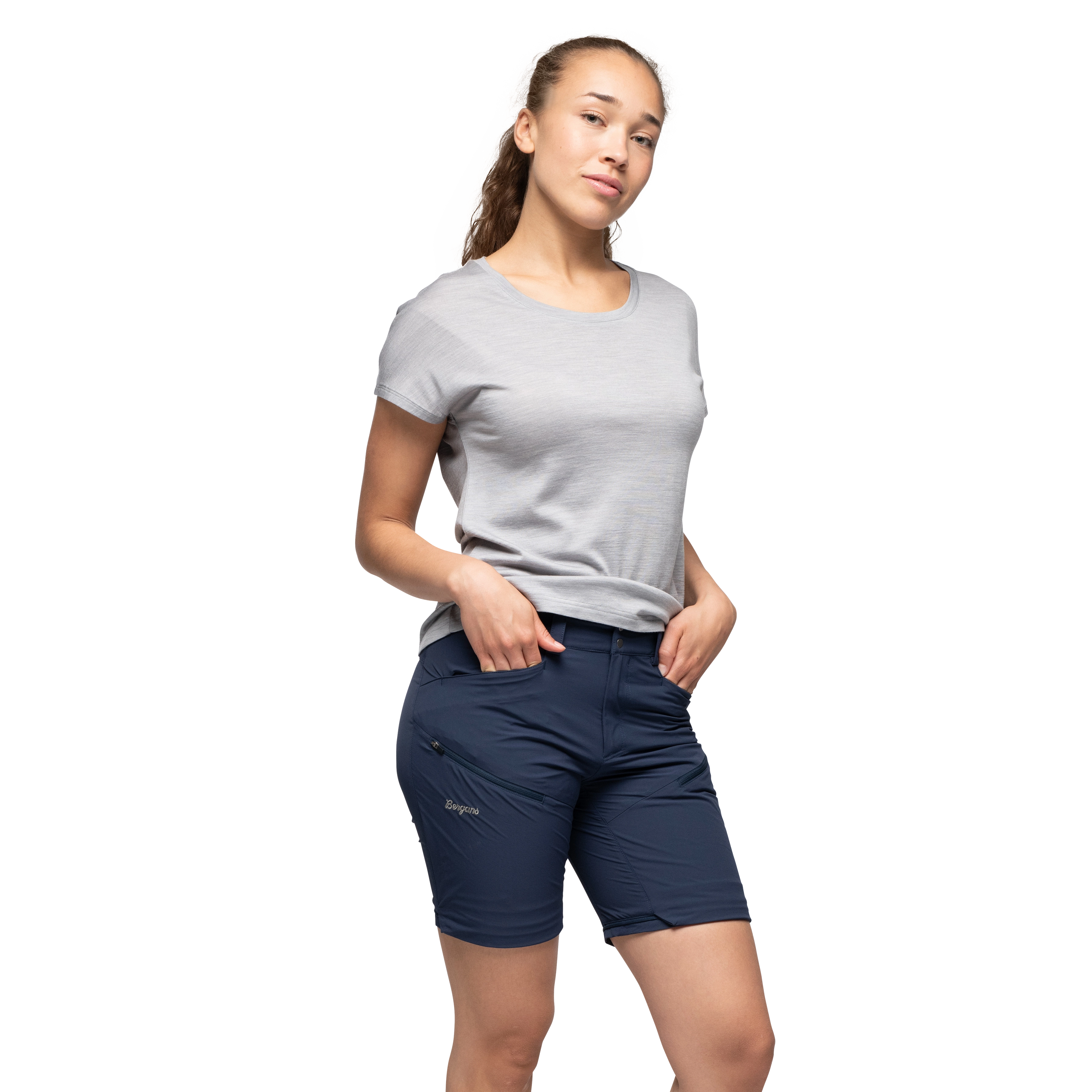 Whenever Merino Tee Women Magnesium Grey