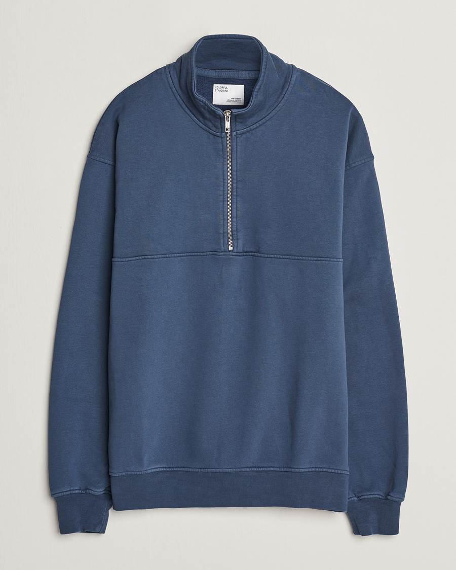 Colorful Standard Classic Organic Half-Zip Petrol Blue