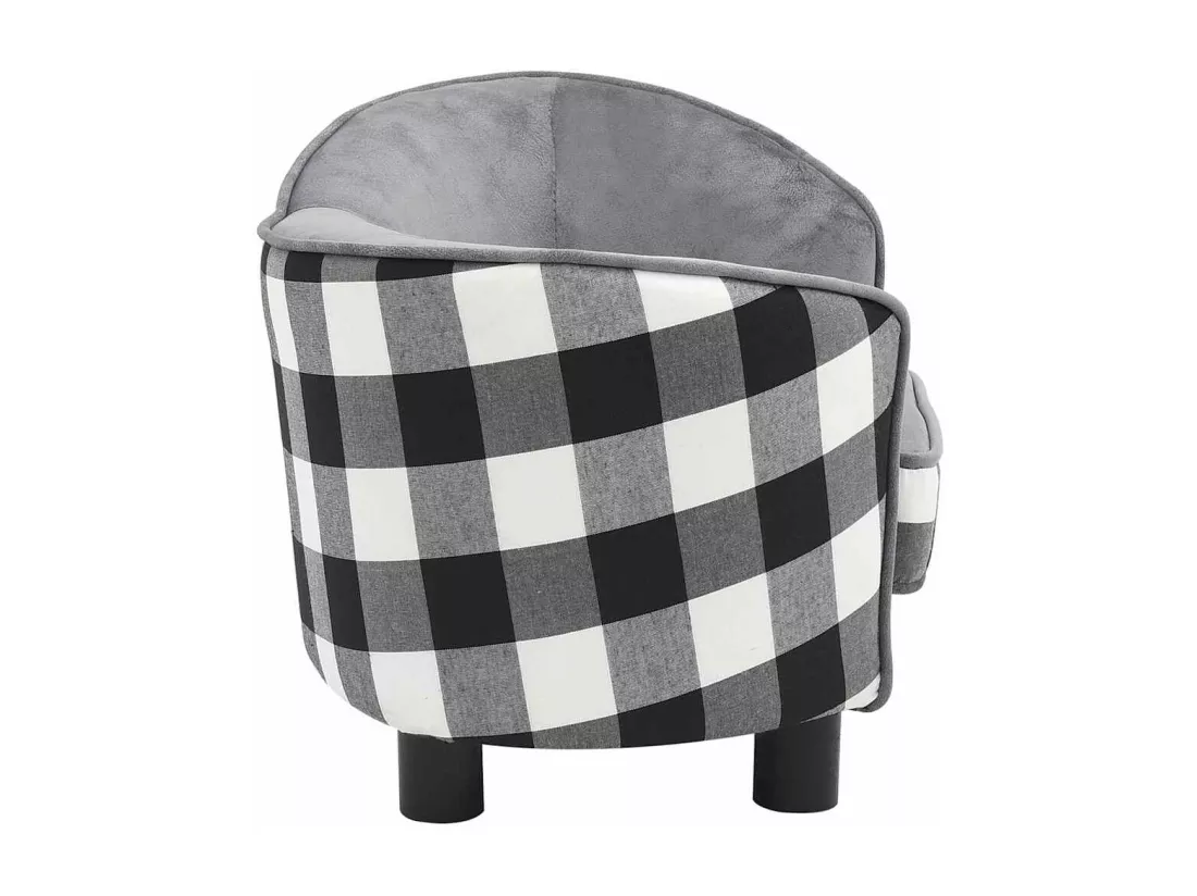 Canapé pour chien Gris 68x38x38 cm Peluche