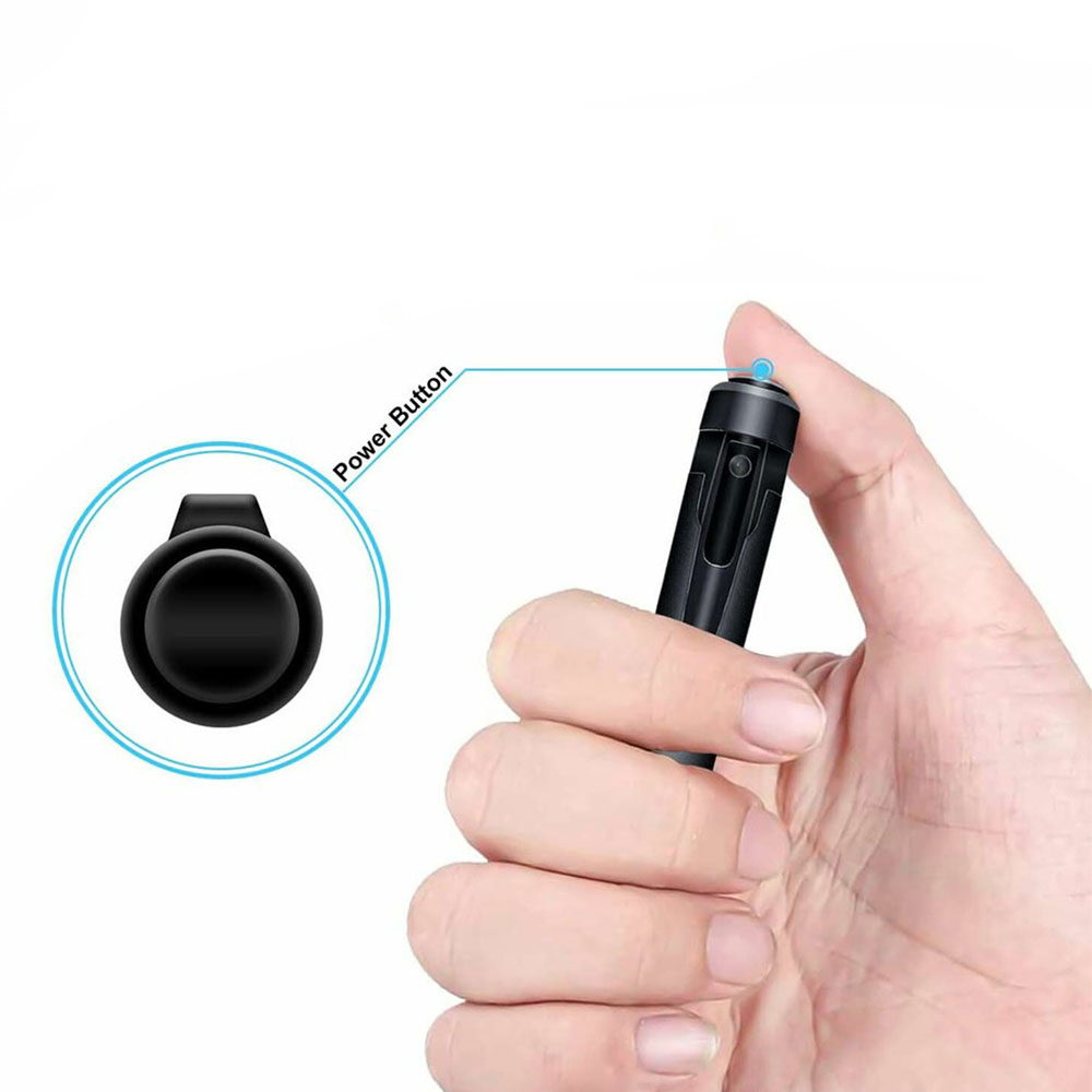Full-HD Mini Kamera in Kugelschreiber-Gehäuse mit Sprachaktivierung / Akku (170mAh)   Micro SD Kartenslot - Schwarz