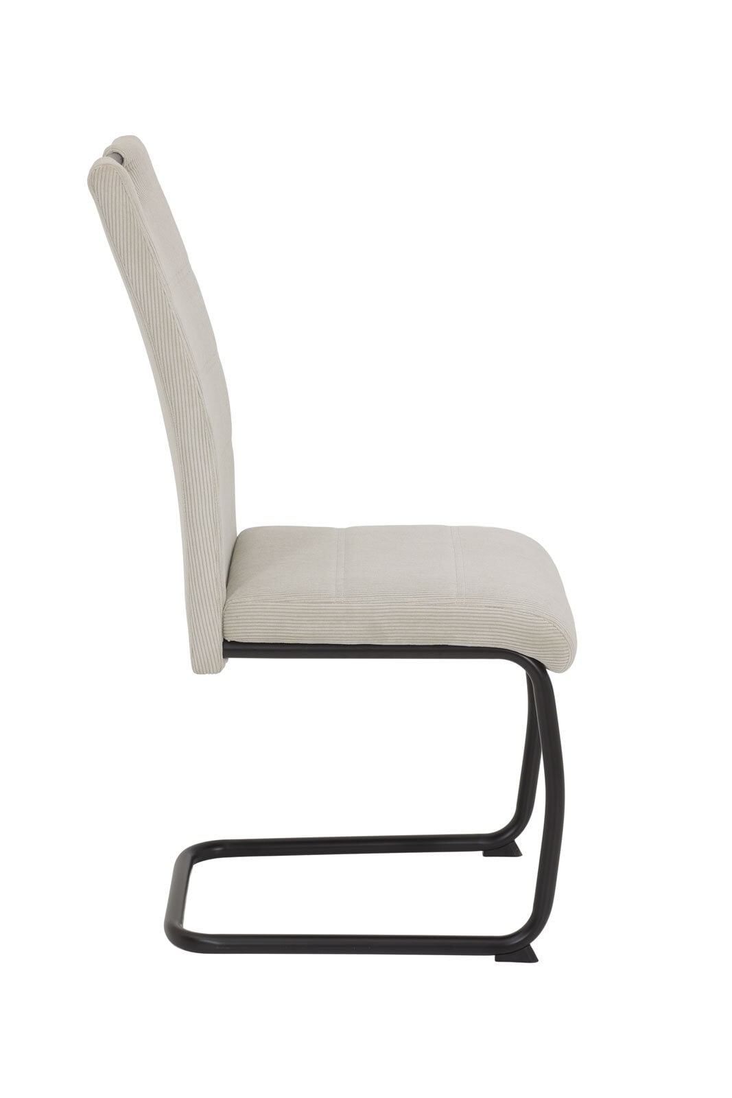 Stuhl NEREA Webstoff Cord beige/Schwinggestell schwarz