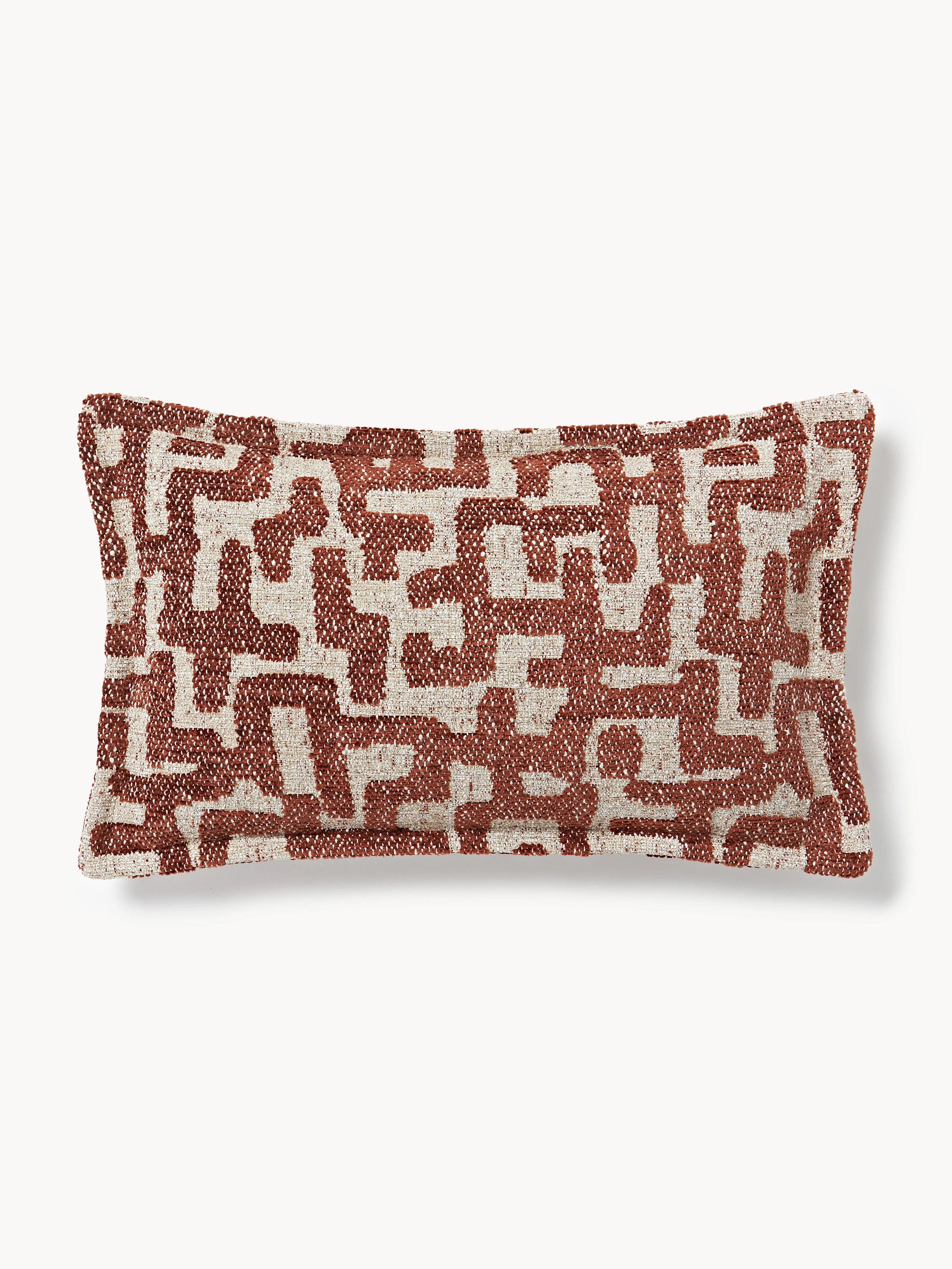 Viscose kussen Contia met ingeweven jacquard patroon