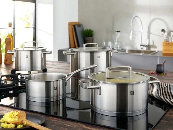 ZWILLING Vitality, Rustfrit stål, Rustfrit stål, Rustfrit stål, Rustfrit stål, Glas, Keramisk, Gas, Halogen, Induktion, Forseglet plade