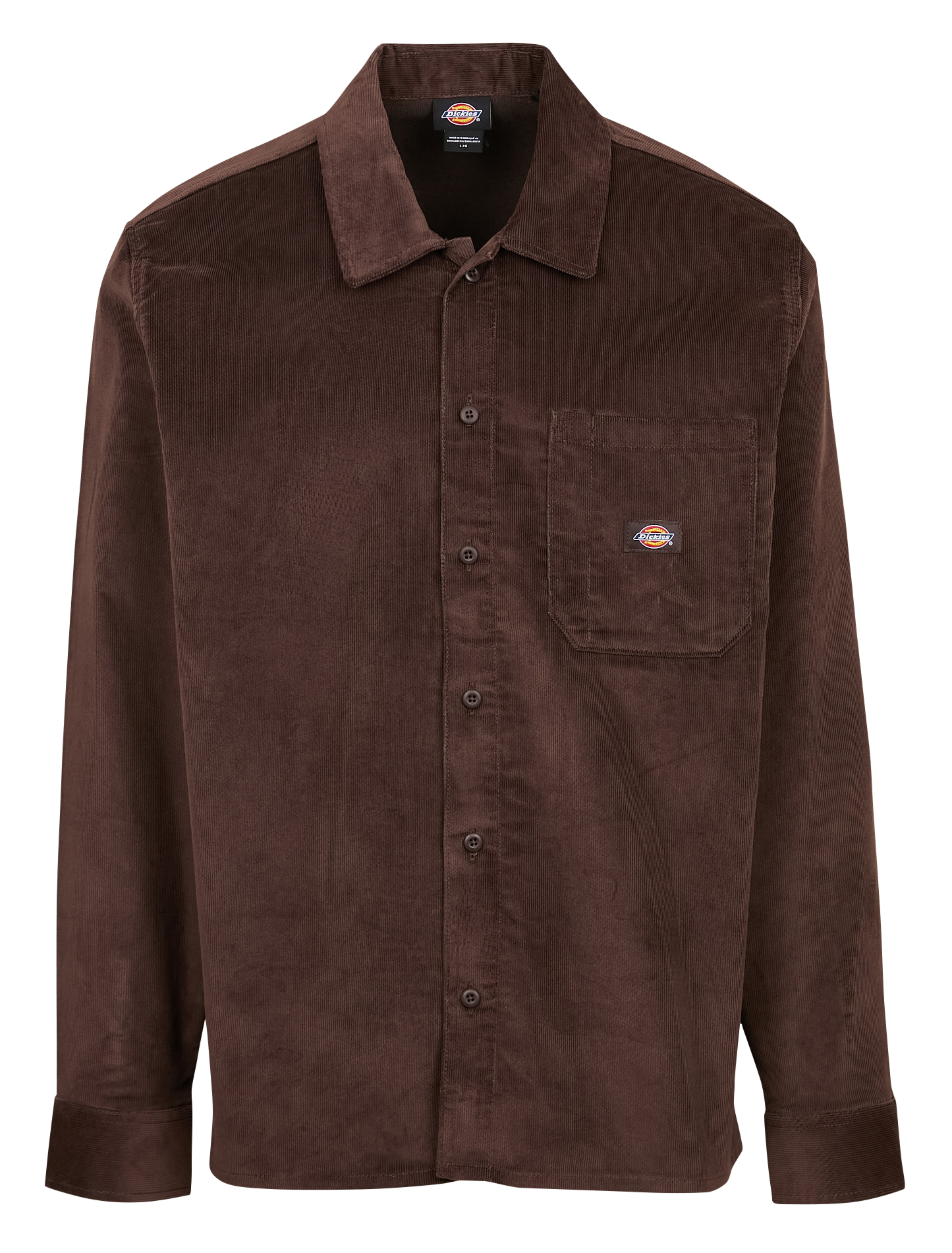 CORDUROY - Surchemise col classique ample en coton mélangé | Marron