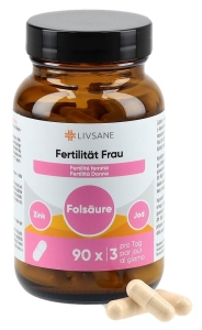 LIVSANE Fertilität Frau Kapseln Glas, 90 Stück