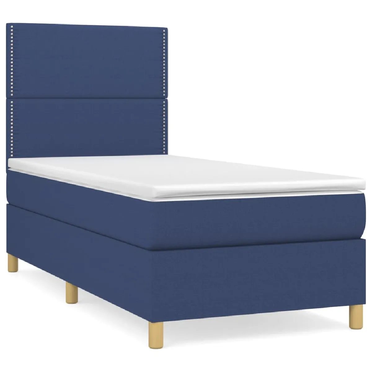 vidaXL Sommier à lattes avec matelas 80x200 cm - Bleu
