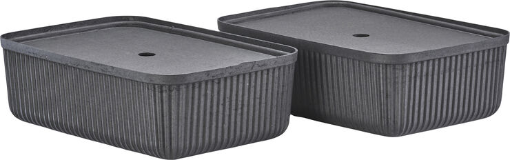Zone Opbevaringsboks Pulp 48 x 32 cm 2 stk. Black Black