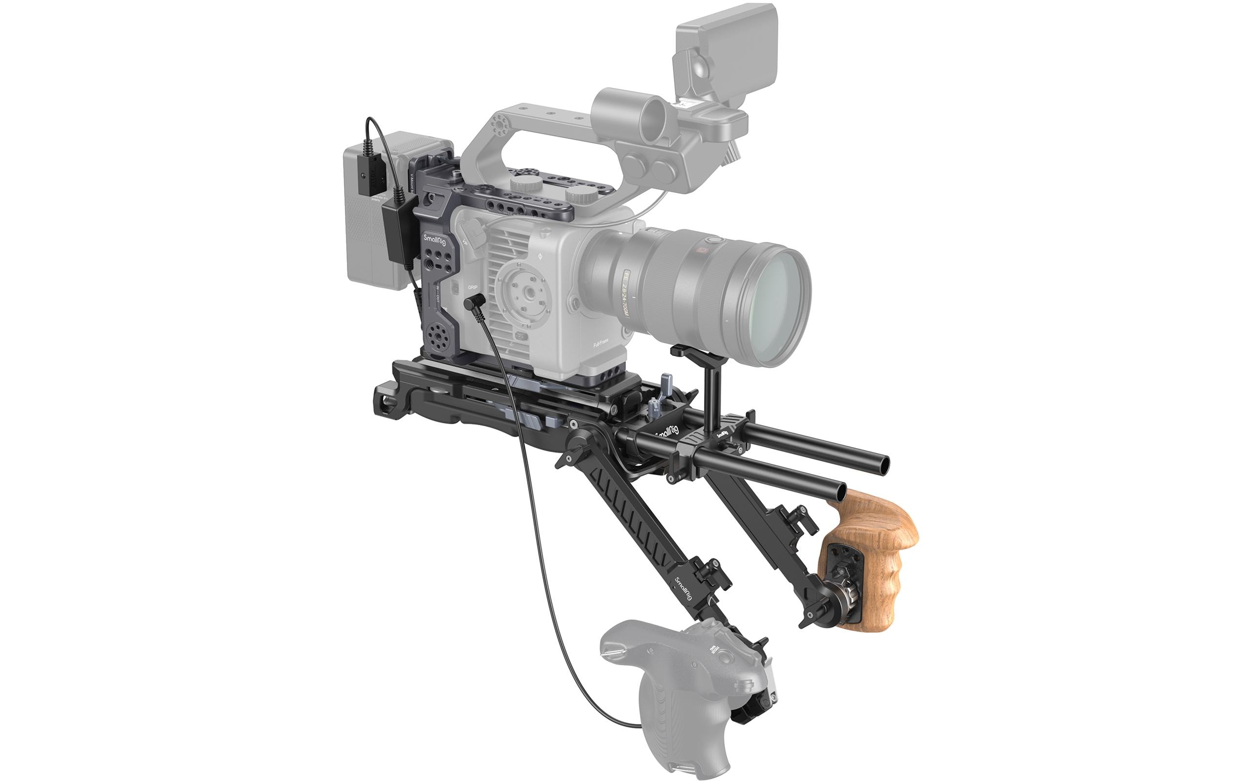 Cage Shoulder Rig Kit für Sony FX6<br>Schulter-Rig mit Kamerakäfig zum Schutz der Kamera und zur Befestigung von Zubehör
