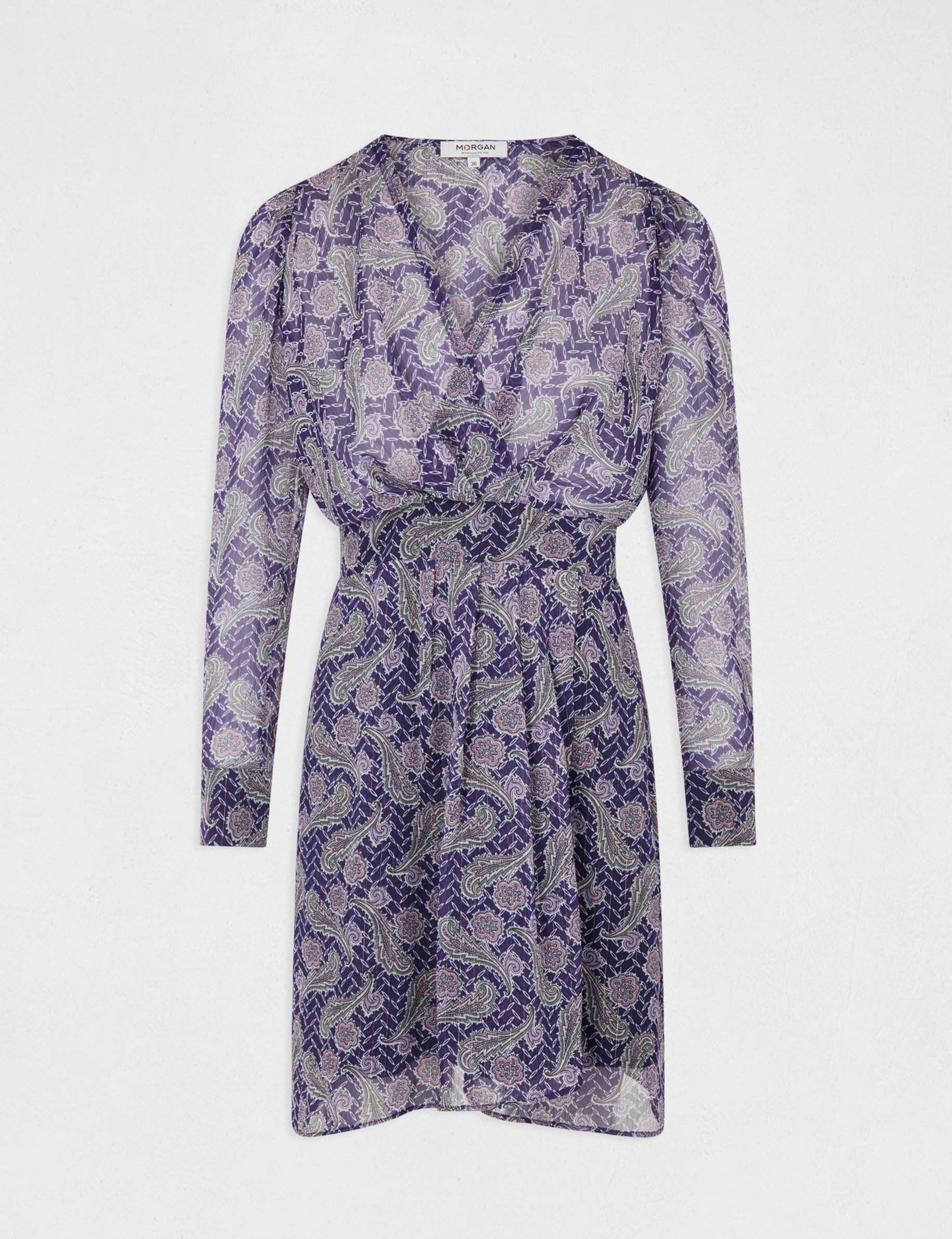 Robe trapèze imprimé cachemire multico femme - multico