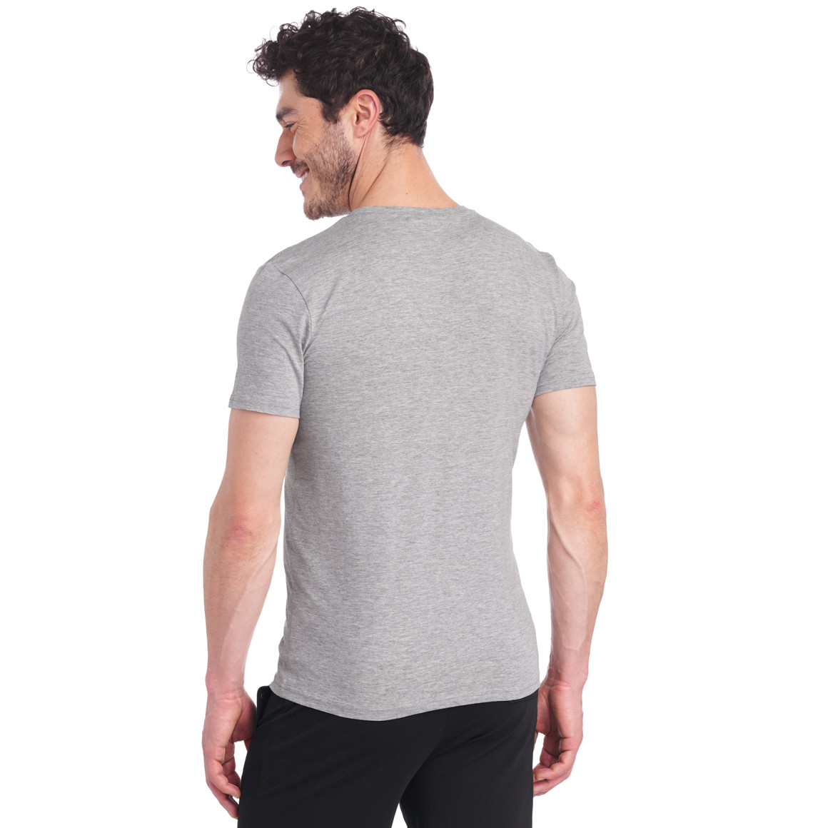 VanVaan Herren T-Shirt mit Rundhalsausschnitt hellgrau