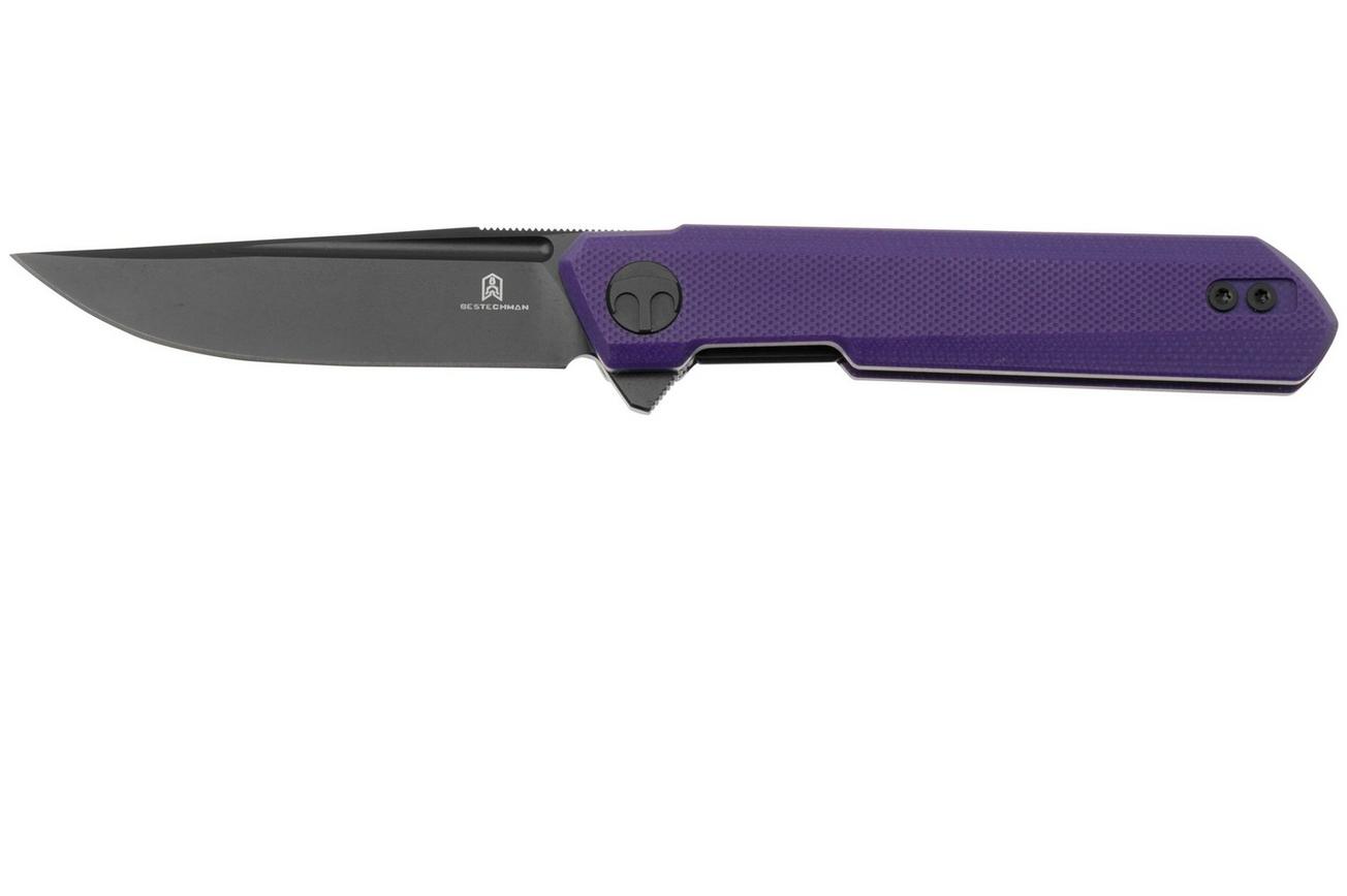 Bestechman Mini Dundee BMK03J Black PVD Purple G10, zakmes, Ostap Hel Design