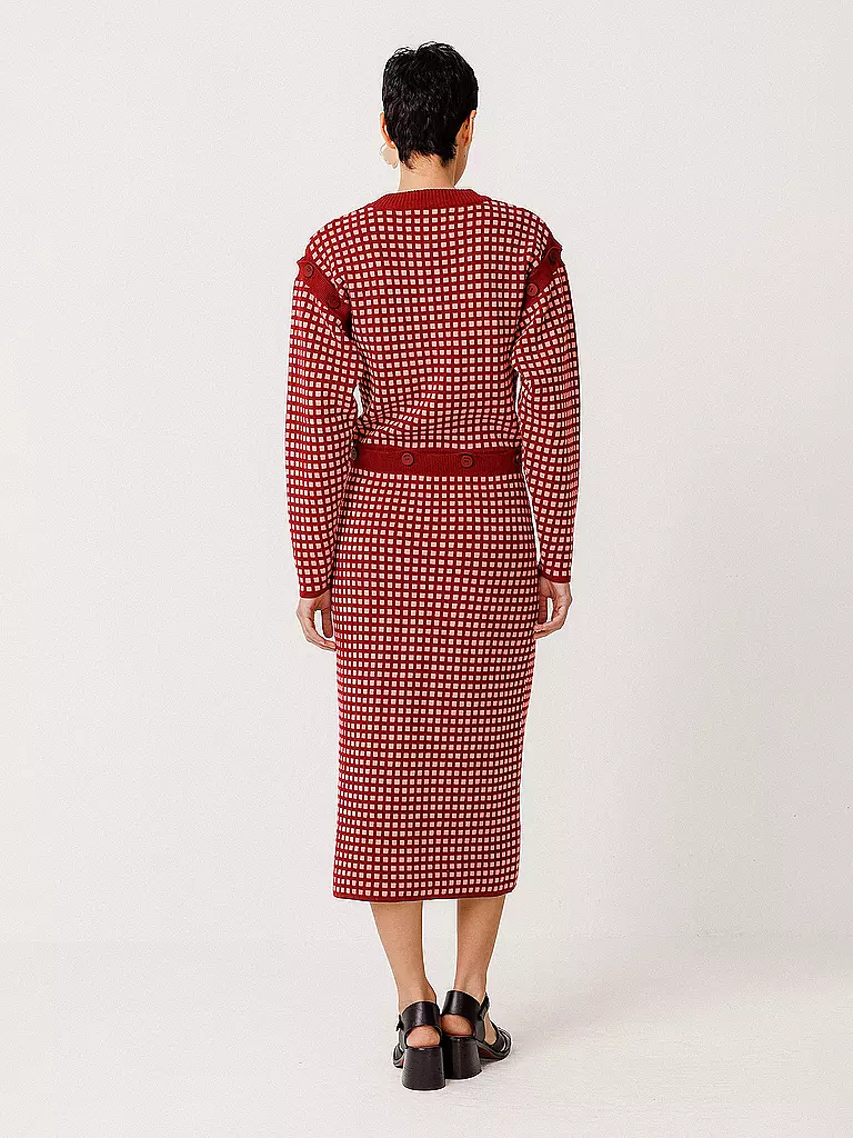 SKFK Midikleid LAKORA dunkelrot