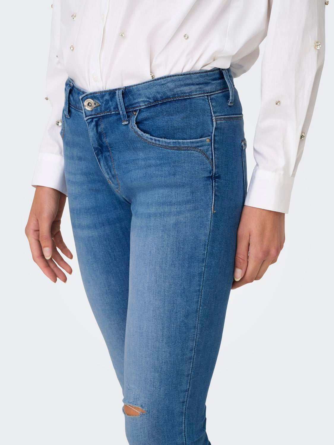 ONLKENDELL Mittlere Taille Skinny Fit Jeans Light Medium Blue Denim