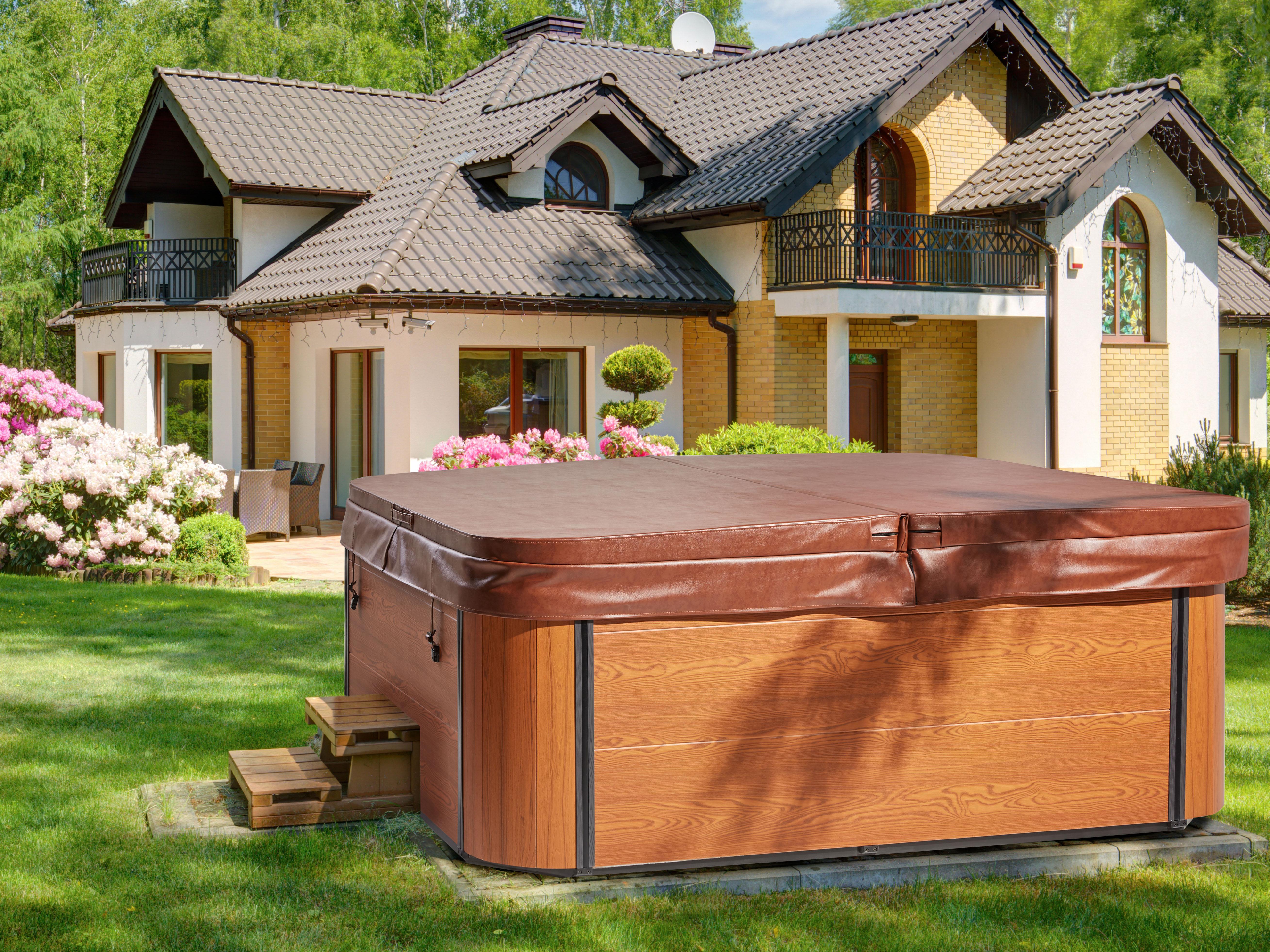 Buiten hottub met LED ARCELIA Blauw