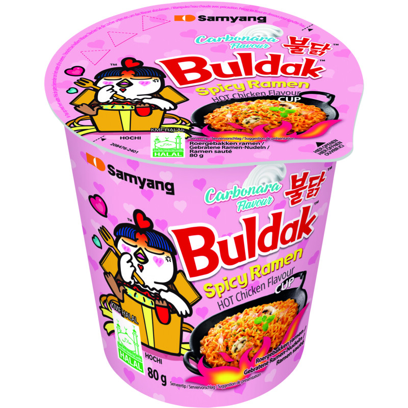 Samyang Buldak spicy ramen carbonara