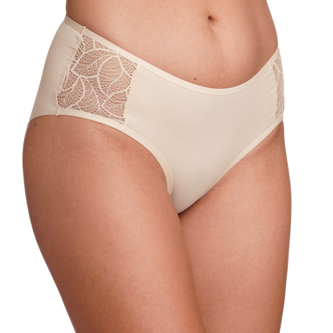 Gina Benotti Damen Seamless-Panty mit Spitzeneinsatz creme